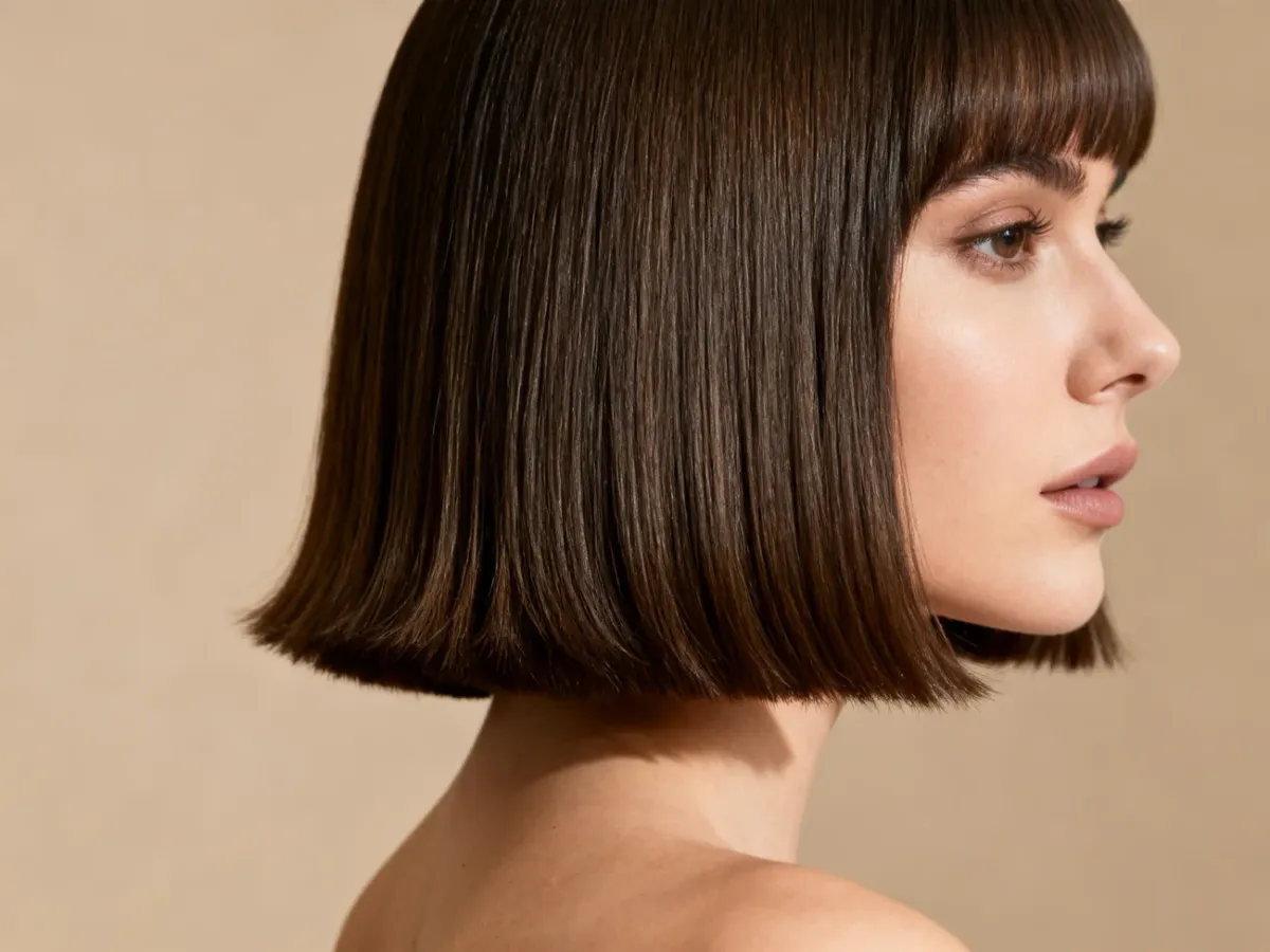 Blunt bob with a clean, full-looking line of ends